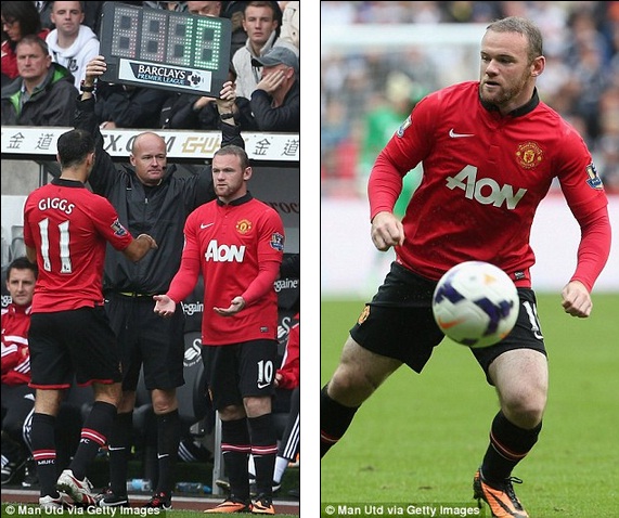 
	Phút 61, Rooney vào sân thay lão tướng Ryan Giggs và đã chơi tròn vai