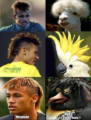 
	Các kiểu đầu của Neymar