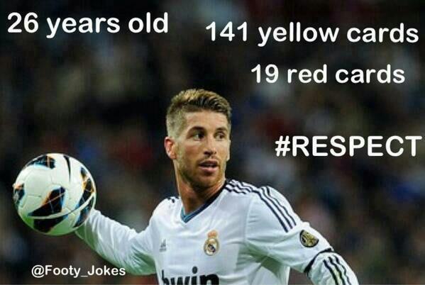 
	26 tuổi, 141 thẻ vàng, 19 thẻ đỏ, ai bá được như Ramos?