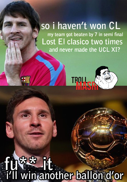 
	Và như thế Messi lại tiếp tục đoạt QBV