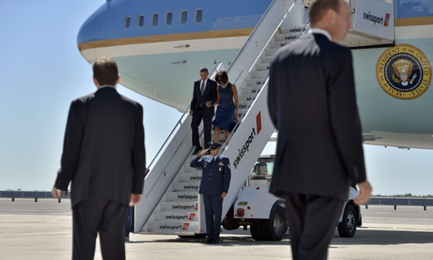Tổng thống Mỹ Barack Obama và phu nhân tới New York để tham dự cuộc họp cuộc họp thường niên của Đại hội đồng Liên Hợp Quốc.