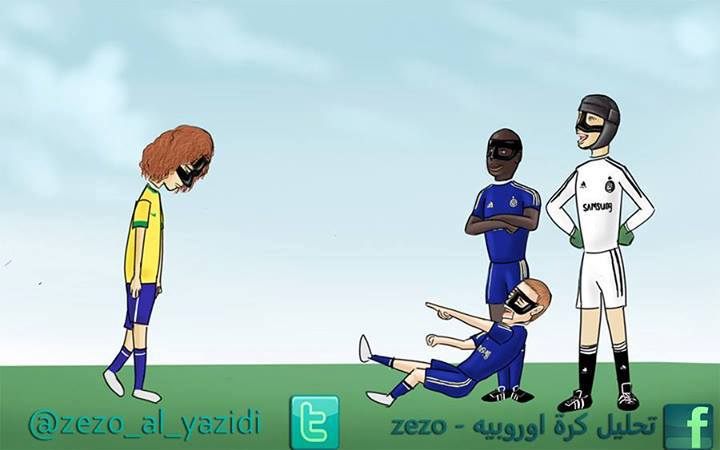 	David Luiz đã gia nhập đội mặt nạ tại sân Stamford Bridge