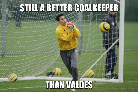 
	Valdes còn thua cả Persie