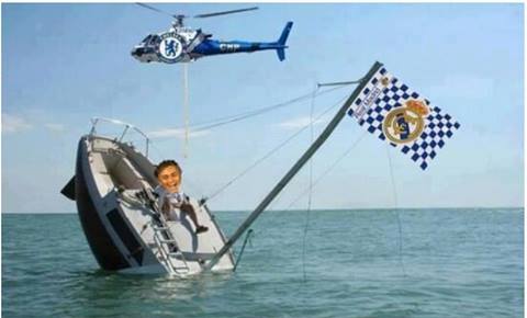 
	Trực thăng Chelsea cứu Mourinho khỏi tàu đắm Real
