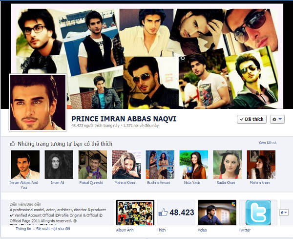 
	Fanpage chính thức của chàng diễn viên điển trai Imran Abbas