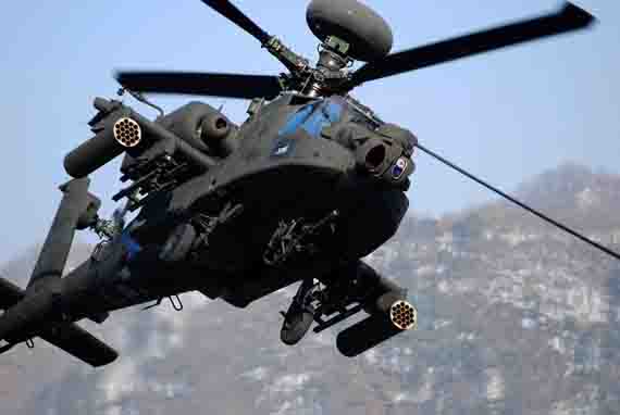  	Trực thăng tấn công Apache của Mỹ.