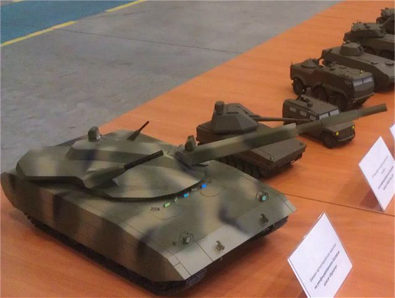 	Mô hình xe tăng phát triển trên bệ mang hạng nặng Armata.