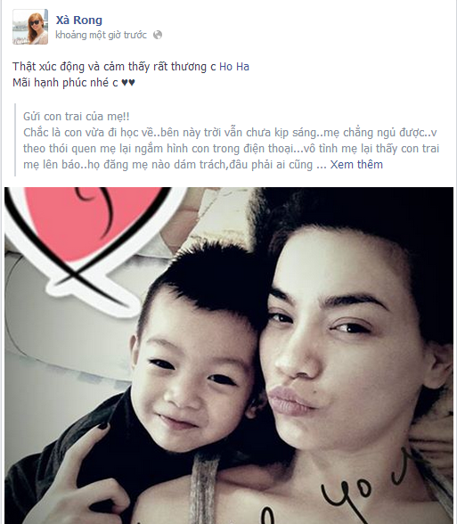 Facebook của Hồ Ngọc Hà "ngập lụt" tình yêu thương