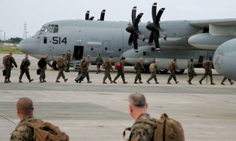  	Lính thủy đánh bộ Mỹ rời căn cứ ở Okinawa (Nhật Bản) để tới giúp Philippines khắc phục hậu quả bão Haiyan.