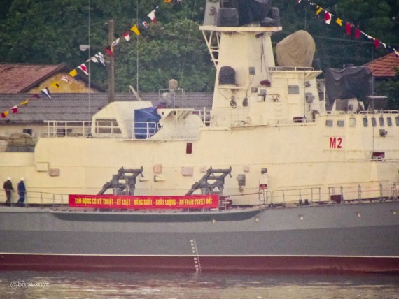 Những tàu tên lửa Molniya Project 12418 sẽ giúp Việt Nam có được những chiến thuật tác chiến hợp lý trên Biển Đông. (Trong ảnh: Hai tàu kí hiệu M1, M2 tại nhà máy đóng tàu Ba Son)