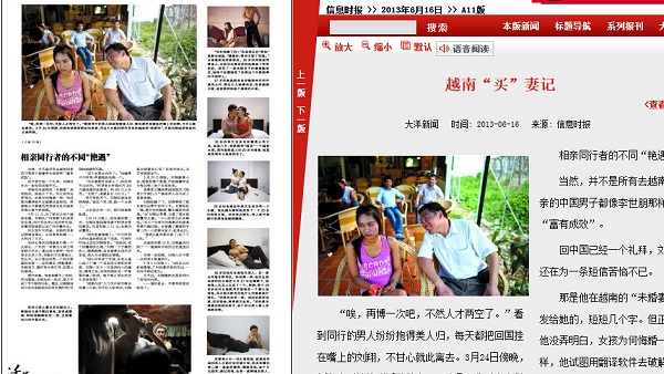 	Một trang mạng Trung Quốc bàn chuyện 'mua' vợ Việt Nam