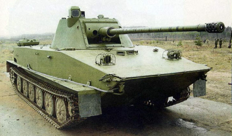 PT-76E với tháp pháo 57mm mới.