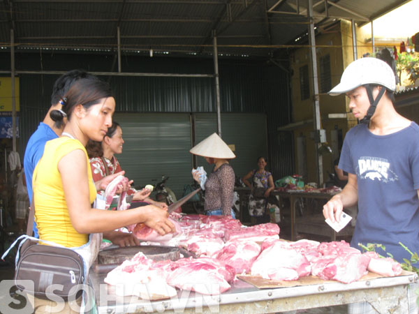 Các loại thịt lợn đang tăng giá mạnh.