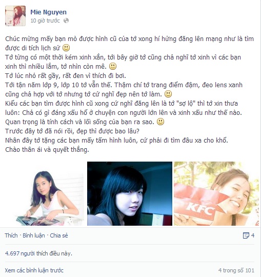 Hot girl Mie Nguyễn bức xúc vì bị 'bới móc' quá khứ