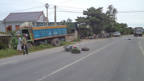 	Hiện trường vụ tai nạn.