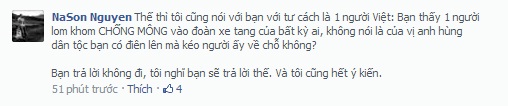  	Na Sơn cũng không ngại ngần đối chất trước những lời 'ném đá' của dân mạng