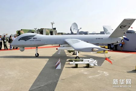 Máy bay UAV có khả năng mang vũ khí Wing Loong của Trung Quốc.