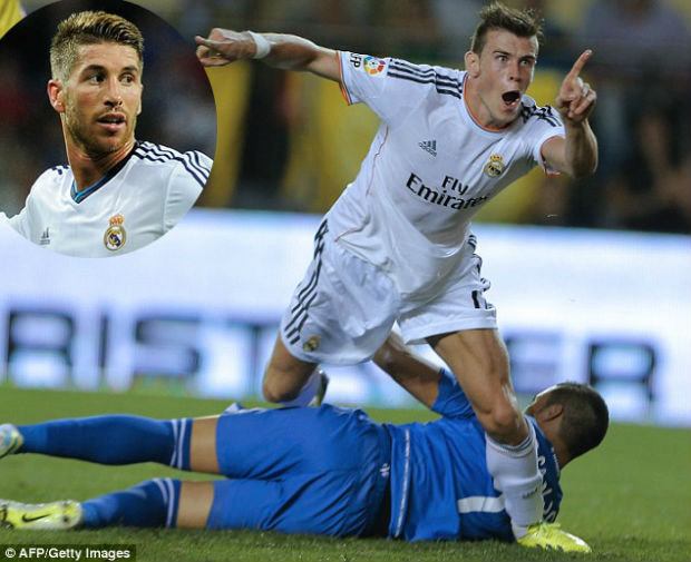  	Ramos tỏ ra rất ngạc nhiên trước sự xuất hiện của Gareth Bale