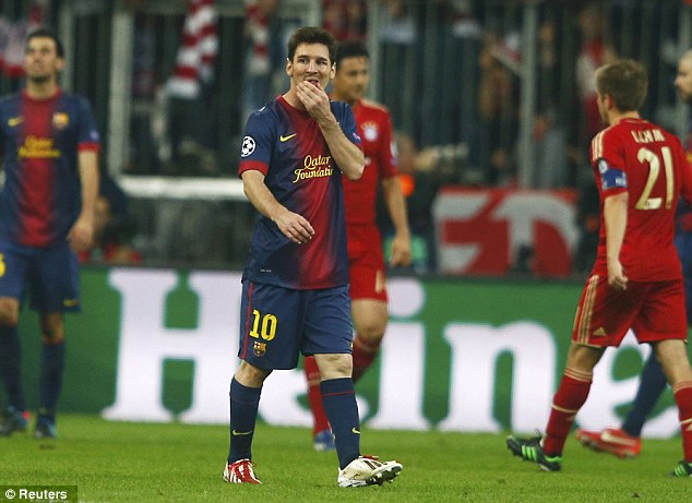	Thất bại thê thảm trước Bayern tại bán kết Champions League 2012/13 là điều khiến Messi không thể nào quên