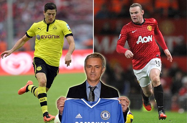 
	Chelsea quyết định chuyển hướng mục tiêu sang Rooney và Lewandowski