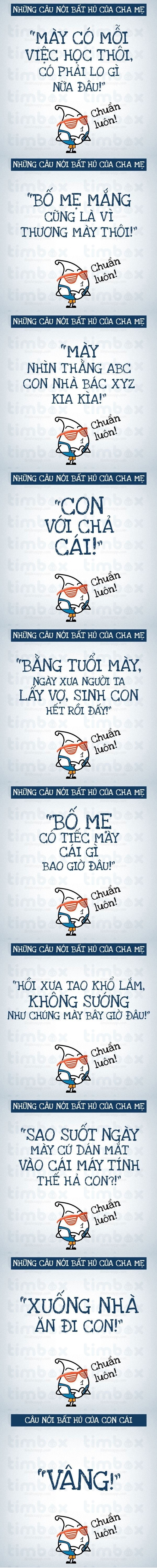 Những câu nói bất hủ của cha mẹ