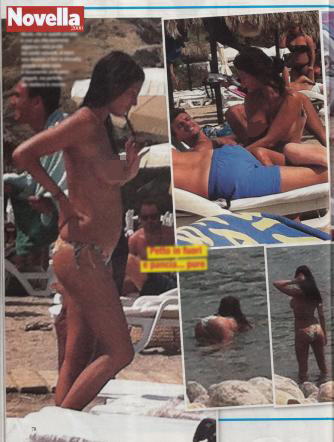  	Nicole Minetti thả rông ngực trần trên bãi biển