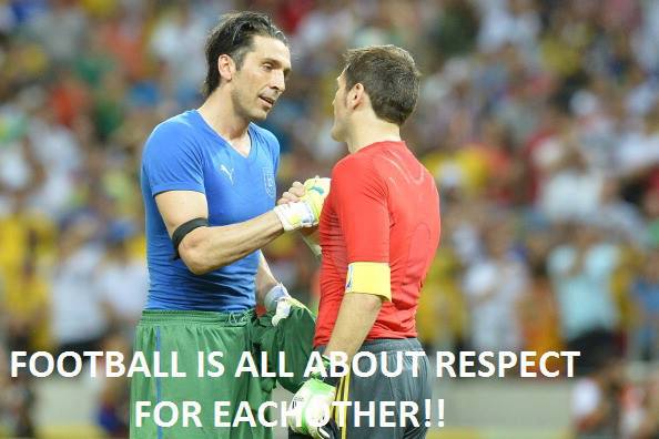 	Bóng đá là sự tôn trọng mà các cầu thủ dành cho nhau