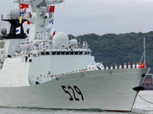 Một tàu chiến của hải quân Trung Quốc - Ảnh: AFP