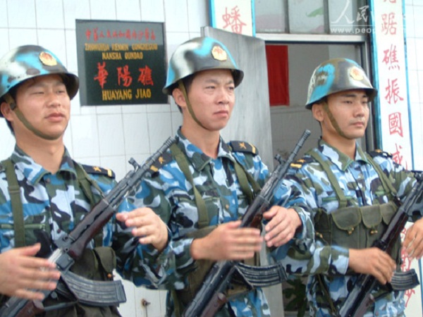 	Lính Trung Quốc đồn trú trái phép trên Đá Châu Viên