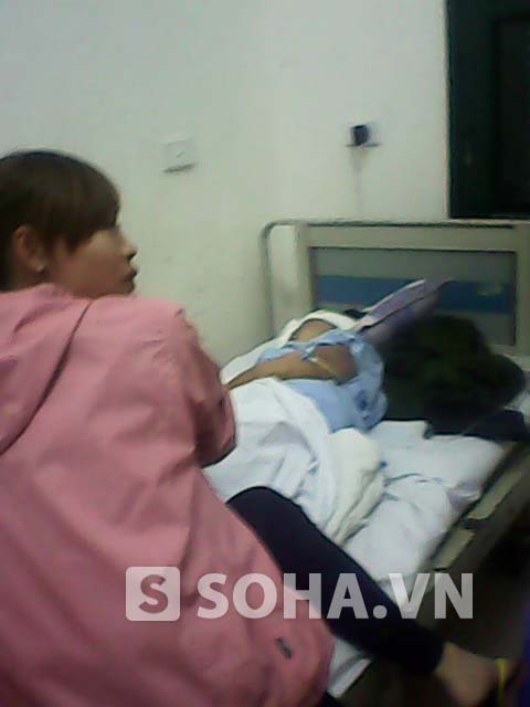 
	Chị O. đang được điều trị tại bệnh viện
