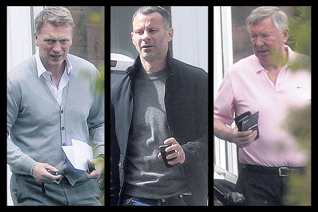 
	HLV David Moyes tới gặp Ryan Giggs và Sir Alex Ferguson