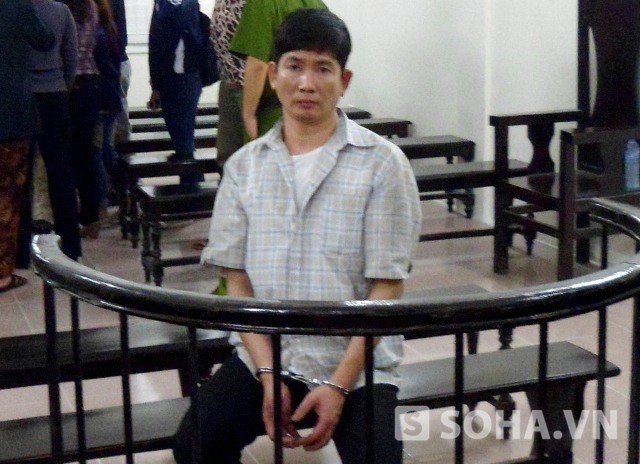 Bị cáo Vũ Mạnh Tuấn tại phiên xét xử