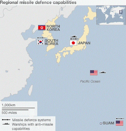 Guam cũng nằm ngoài bán kính hoạt động của các máy bay xuất phát từ căn cứ ở khu vực châu Á, không giống như các căn cứ của Mỹ ở Nhật Bản và Hàn Quốc đều nằm trong vòng nguy hiểm.