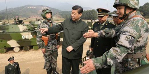 Chủ tịch Tập Cận Bình thăm một đơn vị quân đội Trung Quốc.