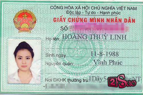 Xem chứng minh thư của Ngọc Trinh, Hoàng Thùy Linh, Hồng Quế...