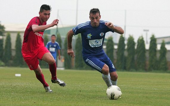 
	Michel Lê chưa để lại dấu ấn trong trận đấu tập của U23 Việt Nam - Ảnh: Tùng Lê