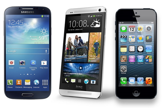 iPhone 5, Galaxy S4 và One, bạn chọn ai?