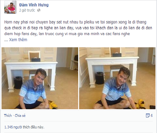 Mr.Đàm quần đùi áo phông ngồi ủi đồ diễn