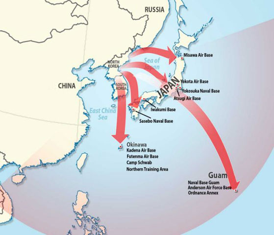 Một số lượng lớn căn cứ quân sự của Mỹ ở Thái Bình Dương cũng là mục tiêu tấn công của Bình Nhưỡng.