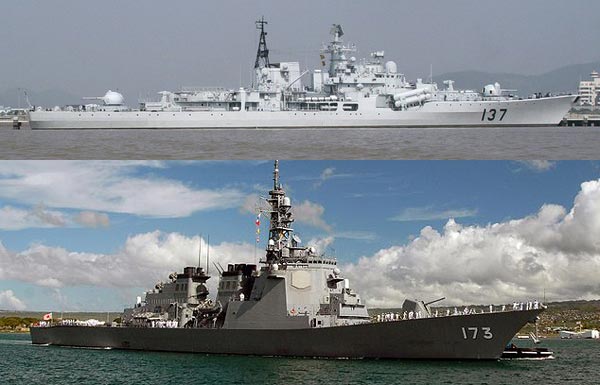 Tàu chiến mạnh nhất của hạm đội Đông Hải tỏ ra yếu thế khi so với tàu Aegis của Nhật Bản.
