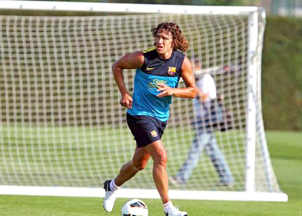 
	trung vệ đội trưởng - Carles Puyol trở lại luyện tập cùng đội 1