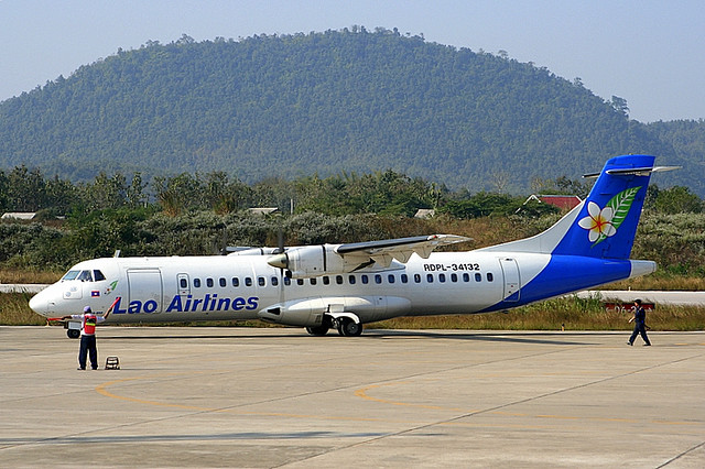 Một chiếc ATR-72 của Hãng hàng không Lào