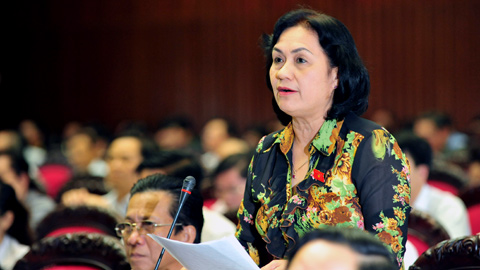 Bà Nguyễn Thị Khá - Ủy viên thường trực Ủy ban Các vấn đề xã hội của QH (Ảnh: Quang Khánh)