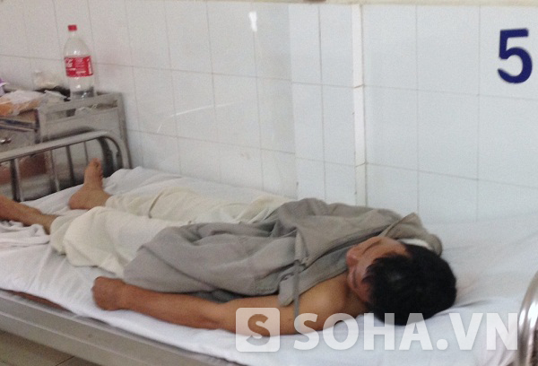 Nghi can Lê Quang Sang hiện đang điều trị tại bệnh viện