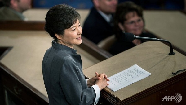 
	Bà Park Geun Hye trong một phiên họp của Quốc hội Mỹ.
