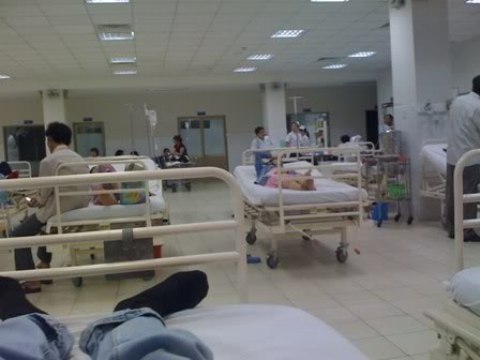 Phòng cấp cứu của bệnh viện nhân dâ Gia Định, nơi xảy ra sự việc gây rối.