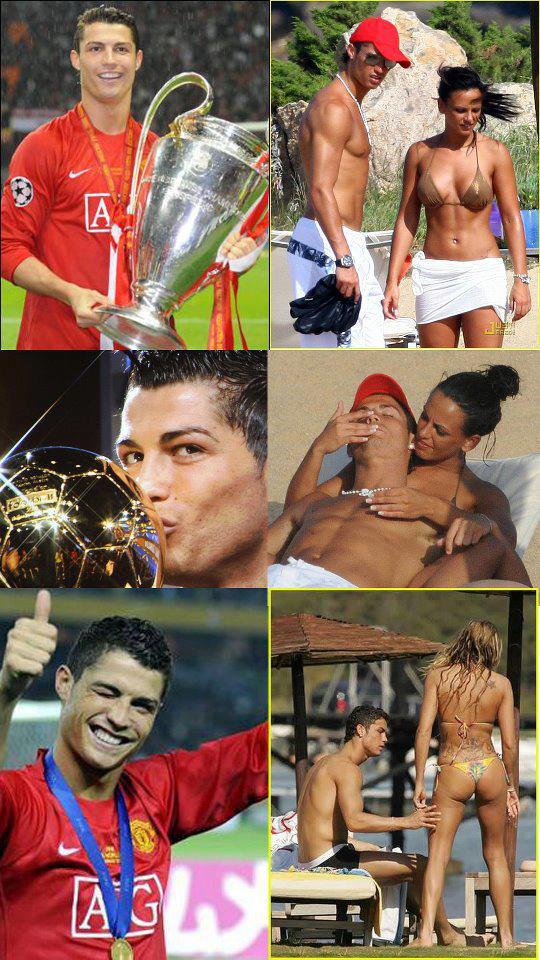 Chế bóng đá: Ở MU CR7 có danh hiệu, ở Real anh chỉ có gái