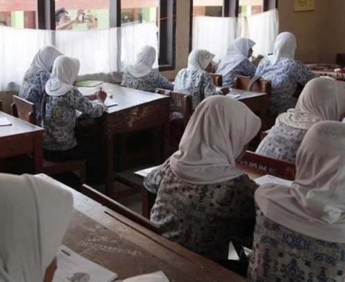 Một lớp học ở Indonesia