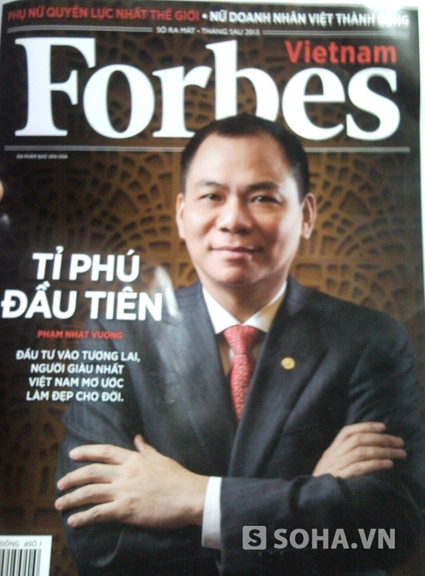 	Ông Phạm Nhật Vượng trên bìa tạp chí Forbes