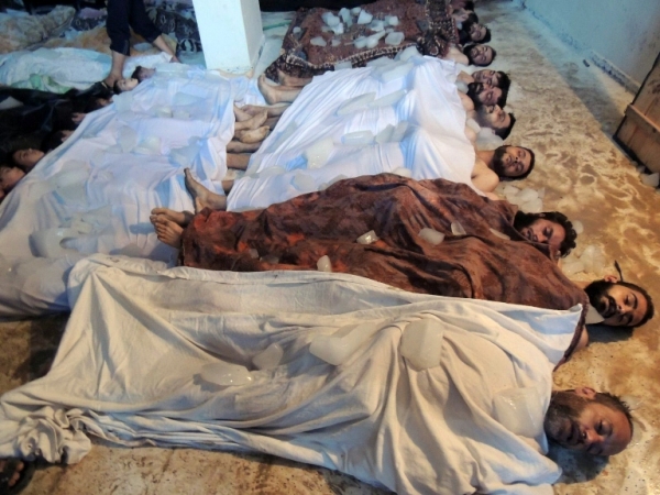 
	nh do Kênh Tin tức Shaam của
	phe đối lập Syria phát cho rằng đây là thi thể các nạn nhân bị chết
	trong vụ tấn công khí độc ở Ghouta, ngoại ô Damascus ngày 21/8.